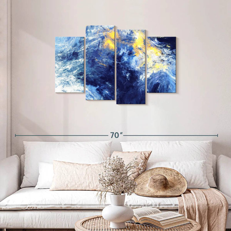 Blue And Yellow Abstract
