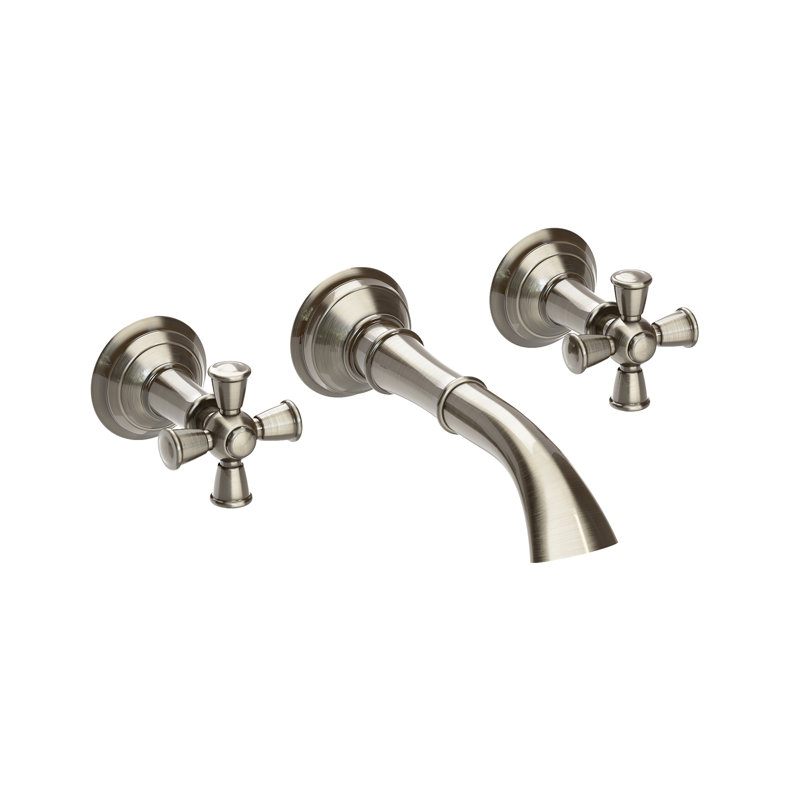 Aylesbury Wall Mount Bathroom Faucet, Antique Nickel