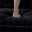 Canapé-lit modulaire avec 3 repose-pieds Coussins, canapé modulaire en chenille pour salon | Noir | Chenille