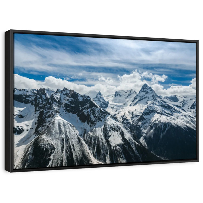 " Snow Mountain Peaks Canvas Print ", 9" H x 13" W