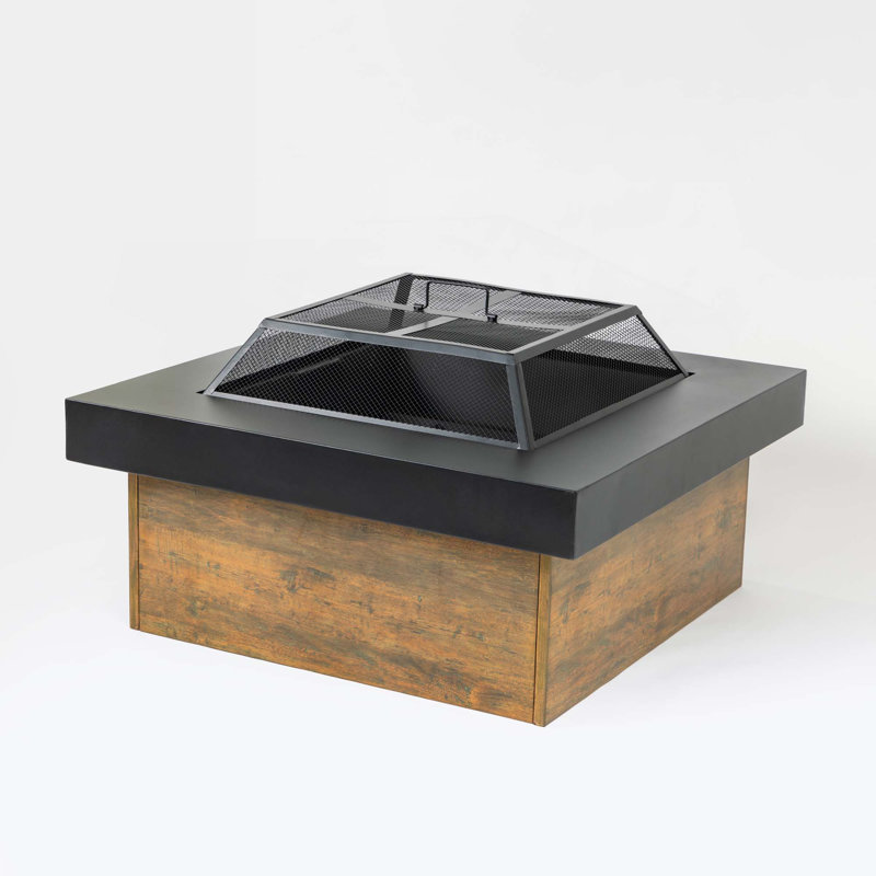 Iron Fire Pit Table Wood-Burning Stove