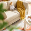 Causeuse-coussin beige standard en polyester