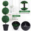 Springfield Artificial Boxwood Ball Topiary Trees Potted Plant Set of 2 112cm