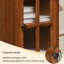 Armoire à vin 18,11 po de style américain en bois massif brun