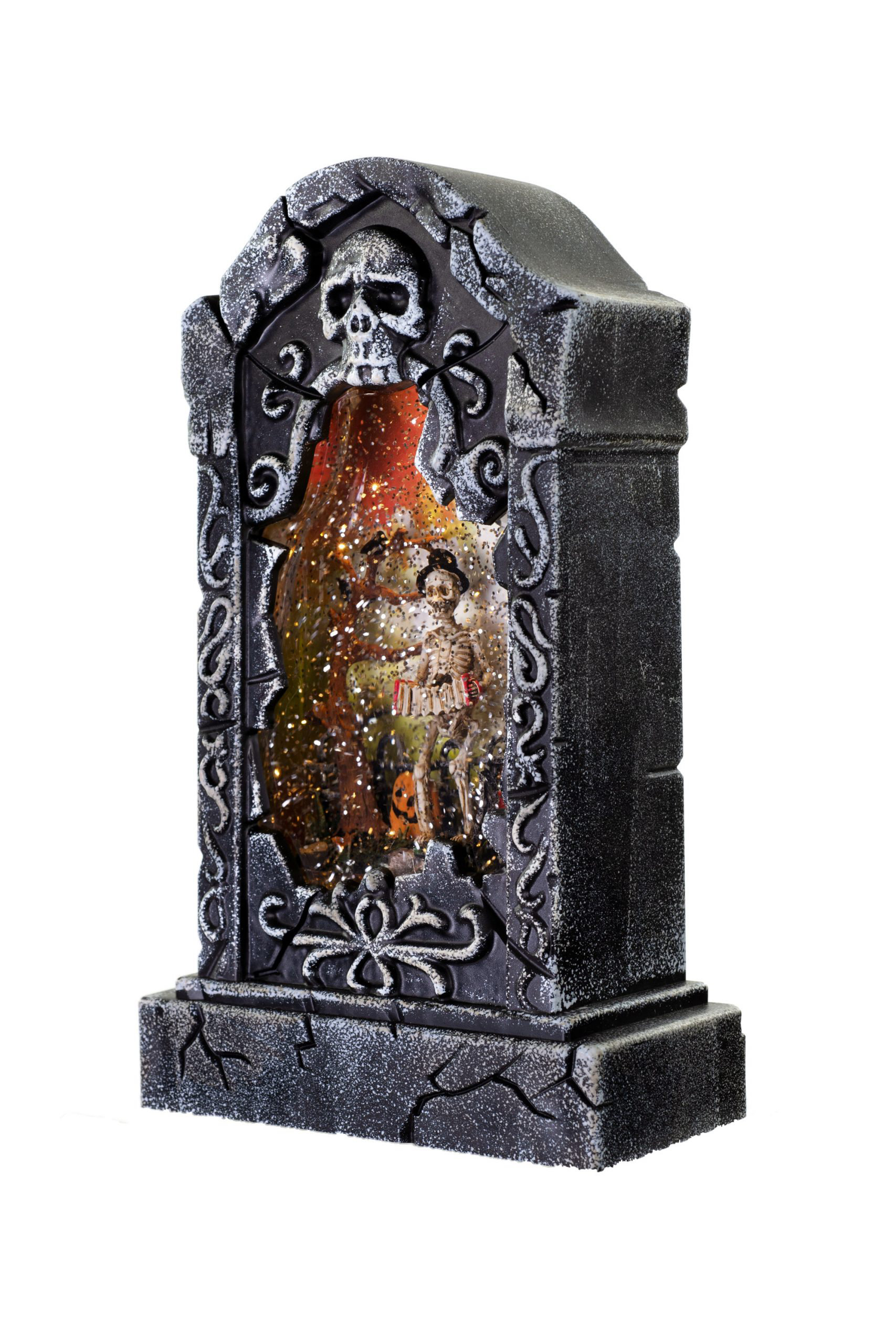 The Holiday Aisle® Gravestone LED Halloween Snow Globe | Wayfair