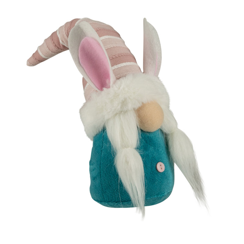 Lapin de Pâques 13 "gnome, Bleu / rose