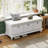 TREXM Classic Shoe Bench With Cushion And Three Drawers, Fluted Entryway Bench With Storage For Living Room, Entryway, And Hallways-937878234