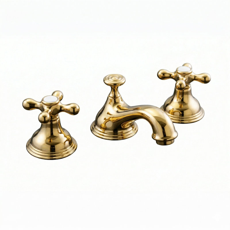 Sacramento Widespread Lavatory Faucet (P0820) by Strom Living, Supercoat Brass