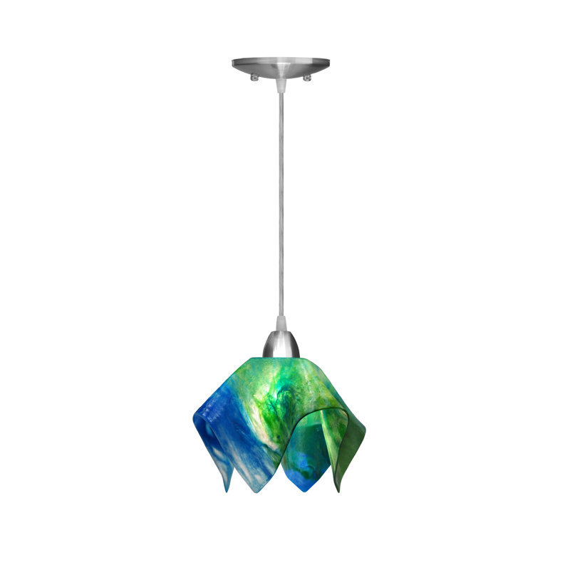 Luminaire suspendu Amergin, Petit, Nickel, Fougère