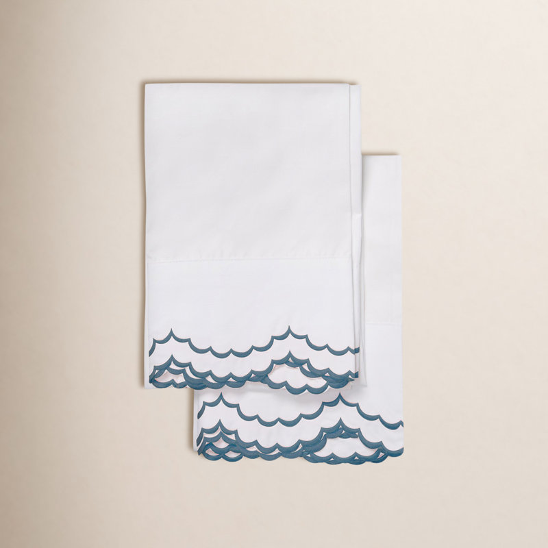 Bartlow - Set of 2, Navy/White, King Pillowcase