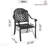 Elegant Cast Aluminum Patio Dining Chair Set Of 6 With Weather-Resistant Coating And Comfortable Red Cushions,  For Outdoor Entertaining.-452097447-452097446