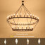 Lustre en forme de roue de style campagnard à deux étages avec 54 lumières Neiges-1599103038