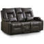Causeuse inclinable manuelle avec console rabattable, ports de charge, haut-parleurs Bluetooth et lumières DEL-514497507