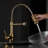 Radiant Gold Commercial Kitchen Faucet With Pull Down , Single Handle Function, 360 Rotatable Neck, Dual Option, Brass Made Attractive Pull-Down Spray, Operation, 360-Degree Turning Spout, Body,