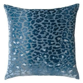 Leopard Square Velvet Pillow, Square 18"H x 18"W, Leopard Ice