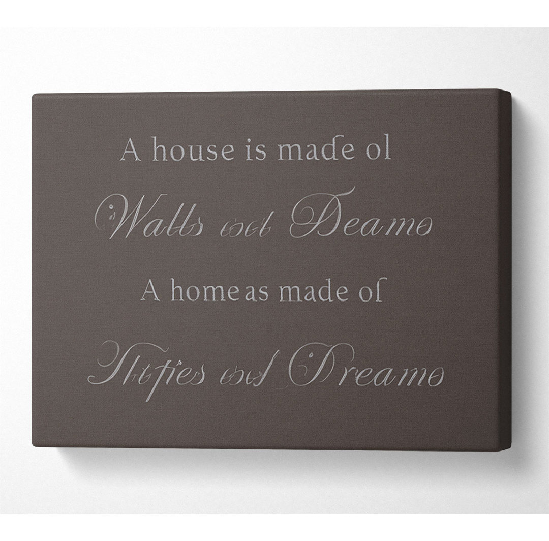 Home Quote Walls N Beams Hopes N Dreams - Kunstdrucke auf Leinwand