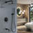 10" Wall Mounted Shower System With Pressure Balanced Valve, Tub Spout And Handheld Spray
