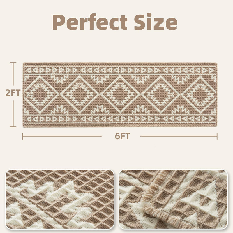 Tapis de salle de bain gaufré 24 po x 72 po Waffle