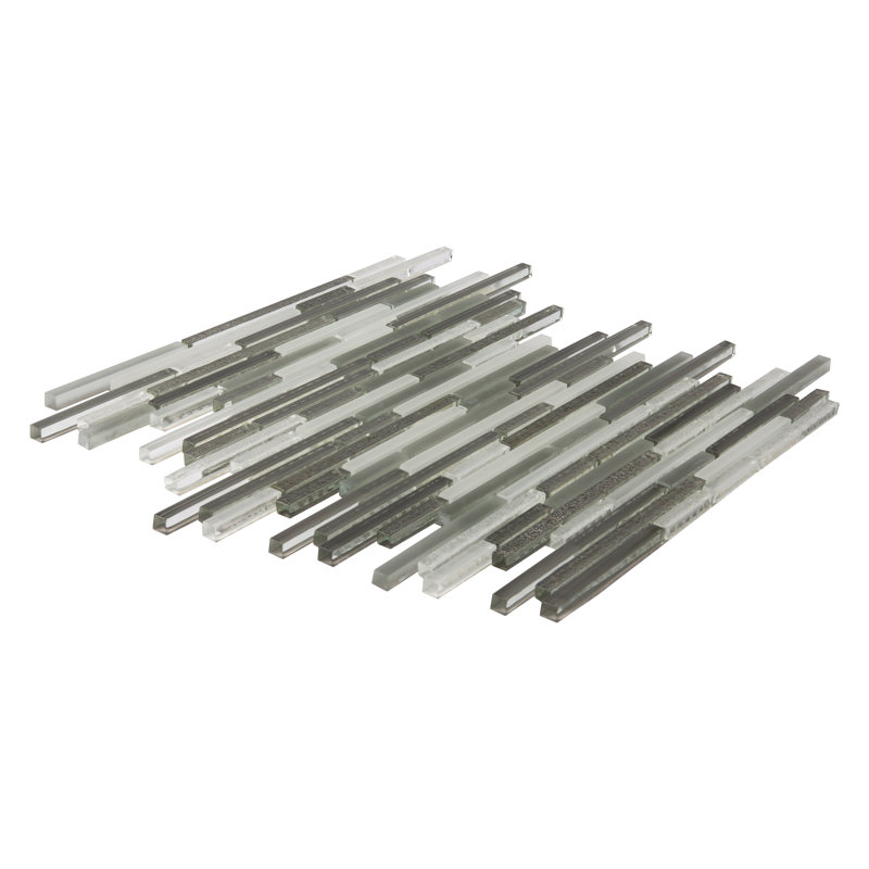 Carreau de mosaïque linéaire en verre 12 po x 12 po pour mur et plancher