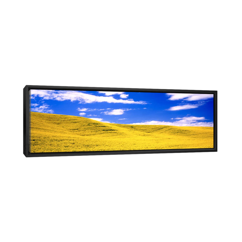 « canola fields washington state », reproduction de photo sur toile, Toile avec cadre noir, H 14 po x l 16 po x P 48 po