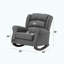 Chaise berçante moderne en tissu gris