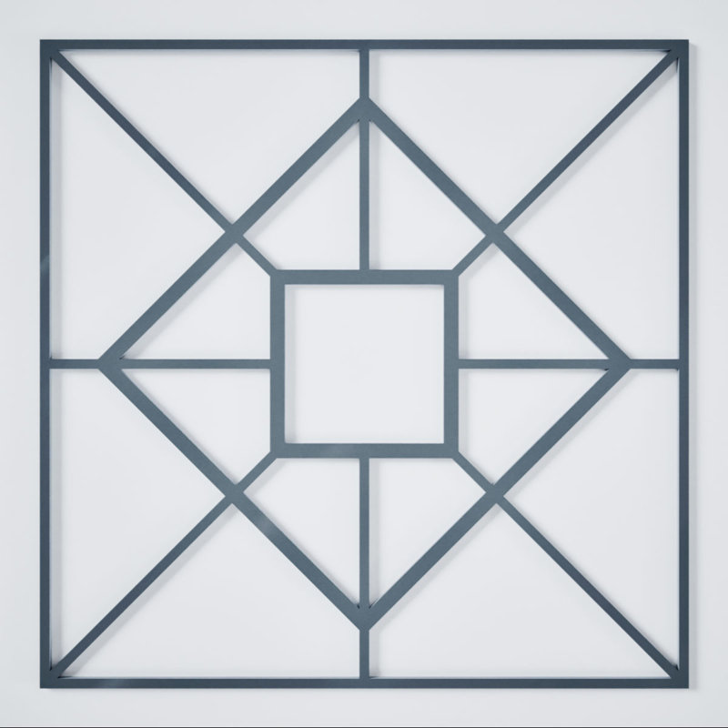 Panneaux muraux décoratifs en acrylique Jamestown, moyen, l 15 3/8 po x H 15 3/8 po x T 1/8 po, gris foncé, Gris foncé