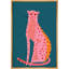 "IDÉE4WALL", reproduction d'art sur toile encadrée, décoration de chambre BCBG, rose, orange, guépard, nature, sauvage, dessins, Pop Art, bohème, animaux chics pour le salon, la chambre à coucher, le bureau, encadrée sur toile-91481794-119460568