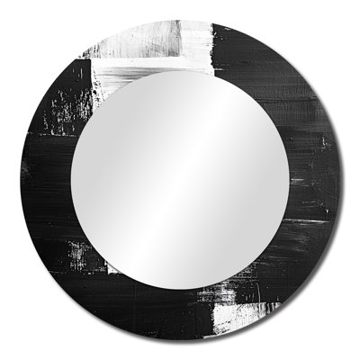 Monochromatic Drift Of Shadows Into The Dark I - Modern Mirror Wall Decor - Printed On Metal