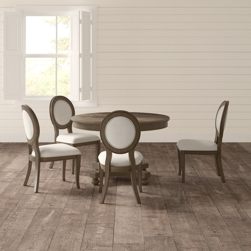 Ensemble de repas pour quatre personnes Aphrodite, Chêne foncé rustique