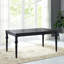 Salle à manger en bois massif foncé délavé avec 4 chaises, style urbain pour table rectangulaire et chaises,