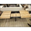 Table de salle à manger et de bureau extensible en noyer, longueur réglable pour une utilisation polyvalente à la maison ou au travail.-210979991-210979984