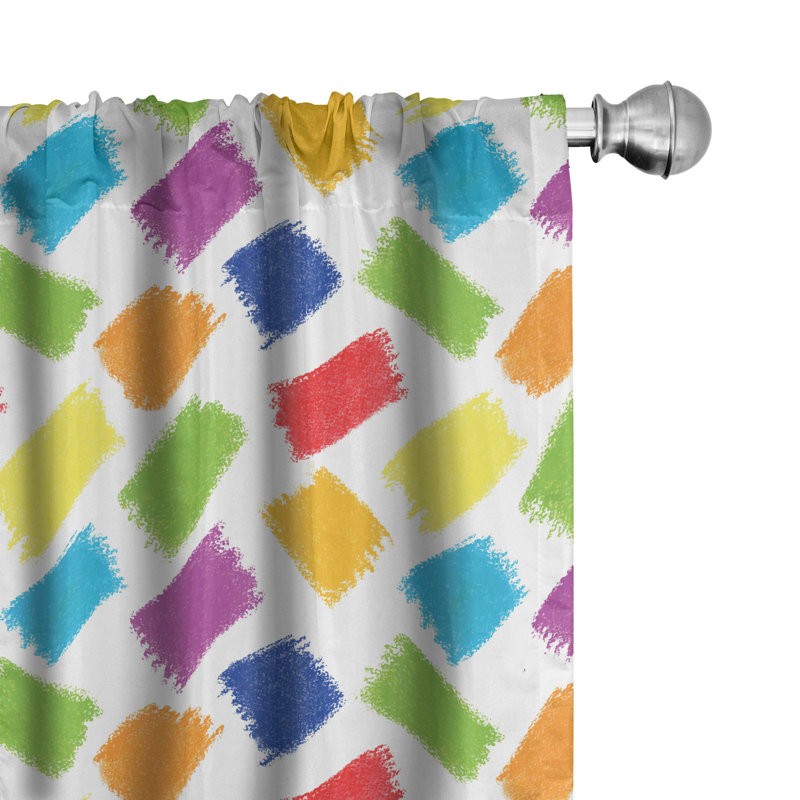 Semi-Sheer Rod Pocket Curtain Panels, 28" x 95"