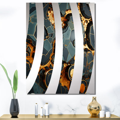 Marble Elegance IV - Abstract Geometric Wall Mirror Large MIR137185