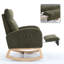 Chaise berçante rembourrée en tissu à haut dossier avec poche de rangement et repose-pieds réglable-1236988470