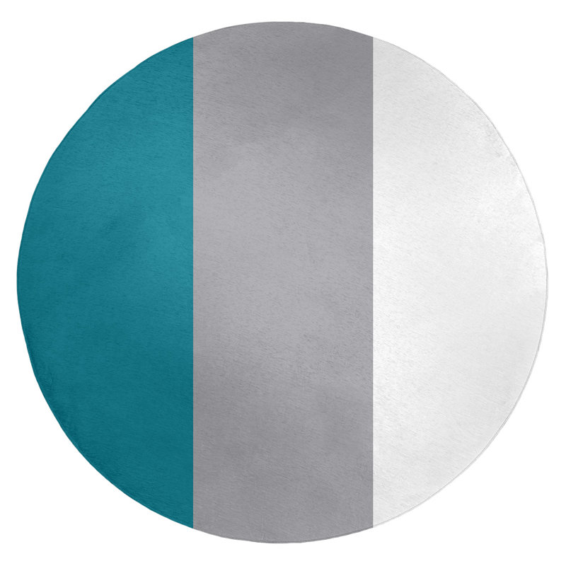 Chenille Striped Indoor Rug, Round 5'