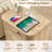 22" Large Tabletop Round Corner Nightstand with Charging Station Fluted Design with 3 Drawers-1923204104