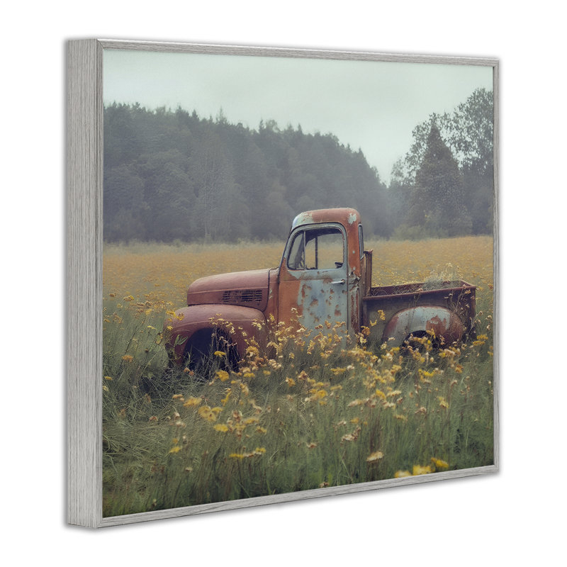 «Rustic Pickup in Country Meadow», estampe numérique, design par Steve Hunziker, H 24 po x l 30 po