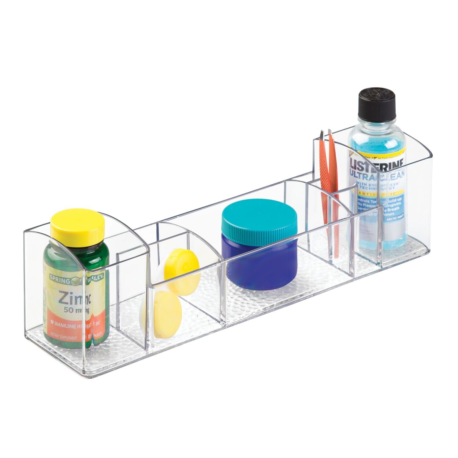 iDesign Bathroom Medicine Drawer Organizer Storage Caddy, 12 x 3 x 2.5,  Clear