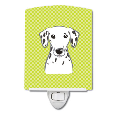 Checkerboard Wirehaired Dachshund Ceramic Night Light
