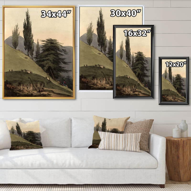 Images rétro de vieux arbres II - peinture sur toile, Cadre flottant, H 40 po x l 30 po, Noir