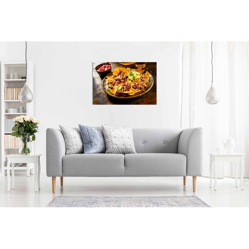 Mexican Restuarant Food Nachos - Wrapped Canvas Print, 20cm H x 31cm W