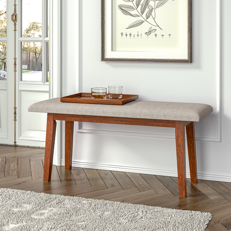 Ashly Linen Dining Bench, Beige