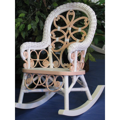 Chaise berçante en osier pour enfant Deas