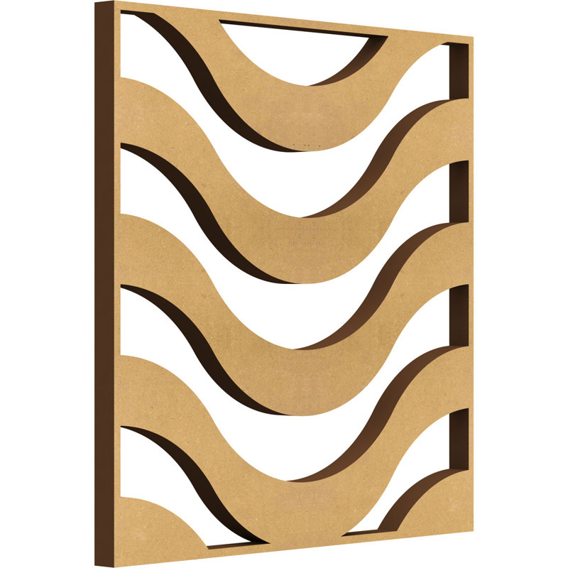 Panneaux muraux décoratifs en bois Parker, H 7,375 po x l 7,375 po x P 0,375 po, Naturel