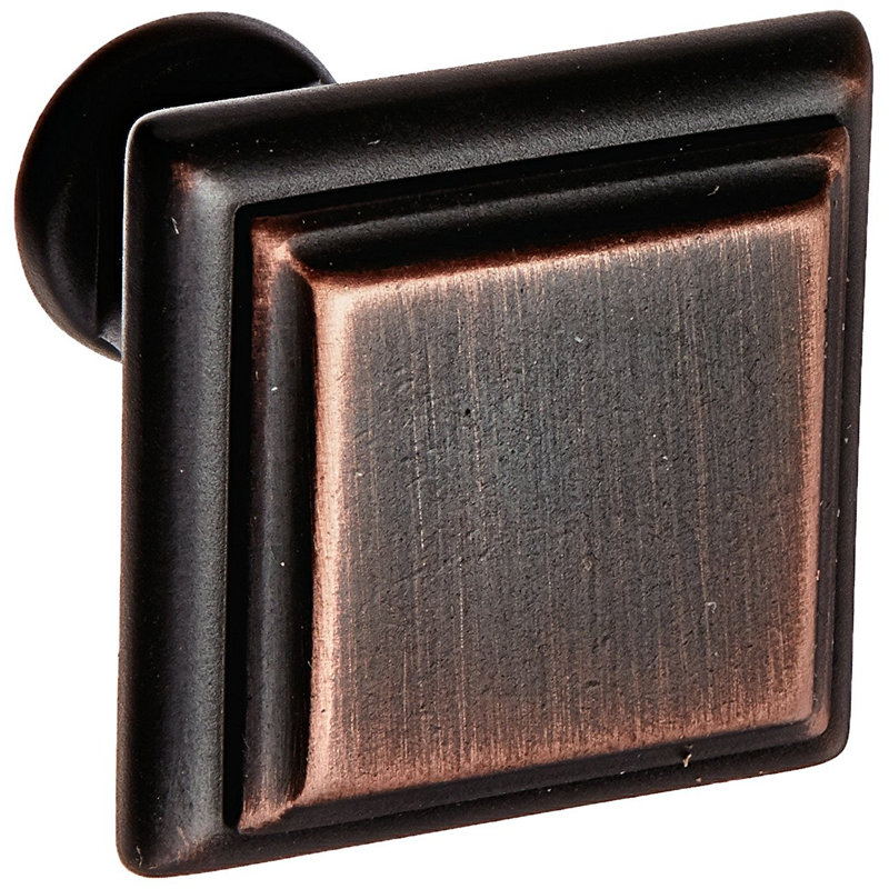 3/2" Length Square Knob, Oil Rubbed Bronze, 3/2"