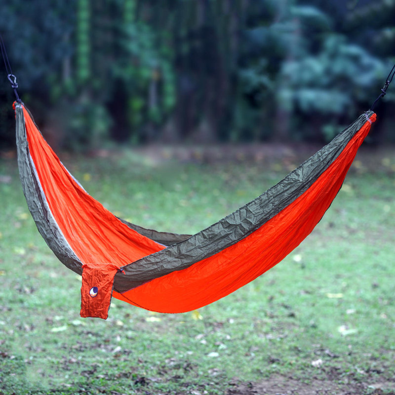 Hamac de camping Woodson, Orange / Vert, Simple