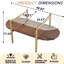 Table basse ovale en verre de forme moderne