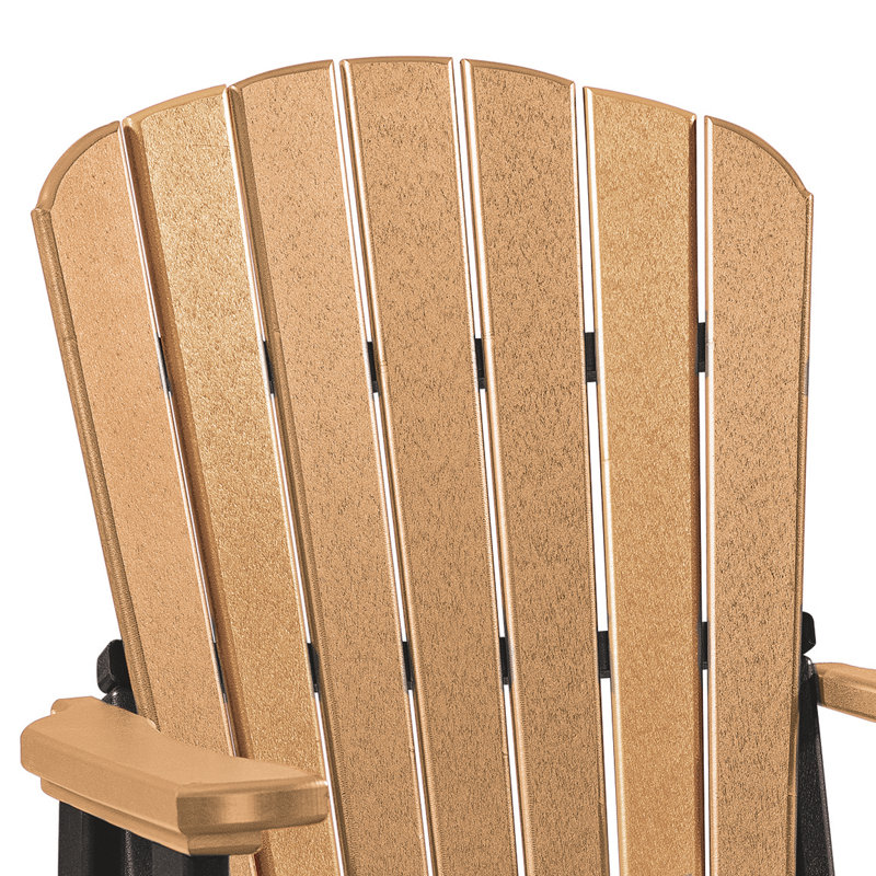 Outdoor Adirondack Chair With Table, Cedar/Black