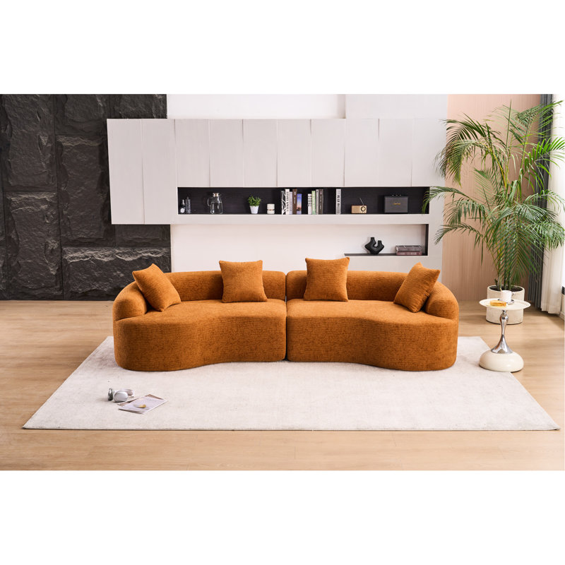 Salon de luxe orange - Mousse de construction exotique pour un confort unique
