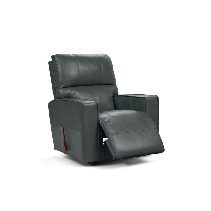 Fauteuil inclinable en cuir Maddox, Cuir synthétique gris